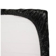Lakk lepedő - gumis - 220x220cm (fekete)