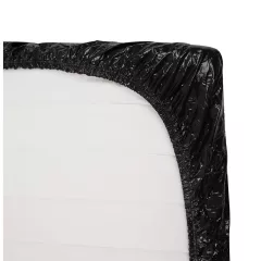 Lakk lepedő - gumis - 220x220cm (fekete)