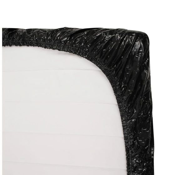 Lakk lepedő - gumis - 220x220cm (fekete)