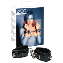 / ZADO - bőr csukló bilincs (fekete)