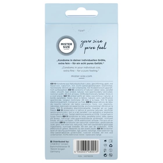 Mister Size vékony óvszer - 49mm (10db)