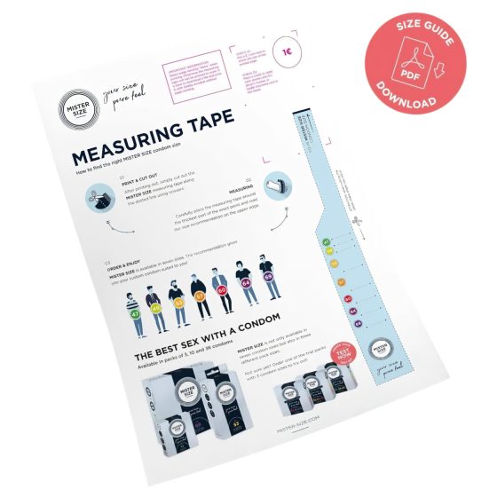 Mister Size óvszer Tesztcsomag Péniszmérővel - 3db