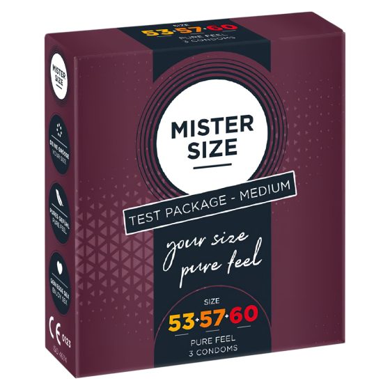 Mister Size óvszer Tesztcsomag - 3db