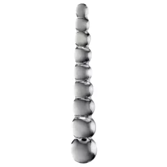 Icicles No. 2 - gömbös üveg dildó (átlátszó)