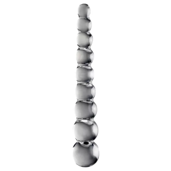 Icicles No. 2 - gömbös üveg dildó (átlátszó)