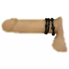   You2Toys - Légy kemény! péniszgyűrű szett (fekete, 3 db)