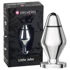 mystim Little John - kicsi elektro anál plug (ezüst)