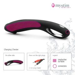 / mystim Charging Chester - szilikon elektro dildó