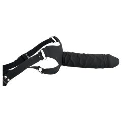   You2Toys - Silicone Strap-On - felcsatolható dildó (fekete)