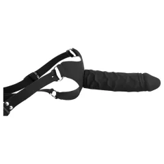   You2Toys - Silicone Strap-On - felcsatolható dildó (fekete)