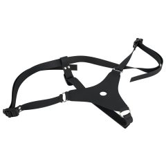   You2Toys - Silicone Strap-On - felcsatolható dildó (fekete)