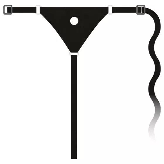 You2Toys - Silicone Strap-On - felcsatolható dildó (fekete)