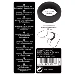 Black Velvets - vastagfalú péniszgyűrű (3,2cm) - fekete