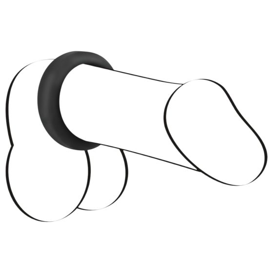 Black Velvets - vastagfalú péniszgyűrű (3,8cm) - fekete