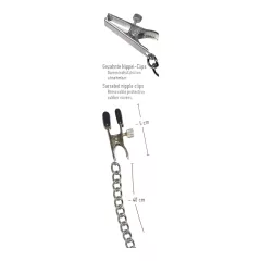 Láncos, állítható csipesz