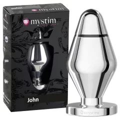 mystim Little John - elektro anál plug - ezüst (nagy)