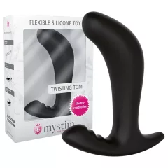 mystim Twisting Tom - elektro anál dildó (fekete)