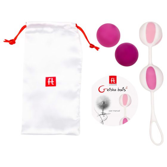 / Geisha Balls 2 - variálható gésagolyó szett (pink-fehér)