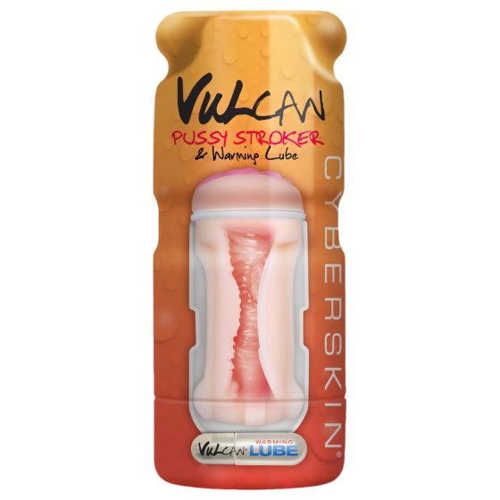 / Vulcan Stroker - élethű vagina + melegítő síkosító (natúr)