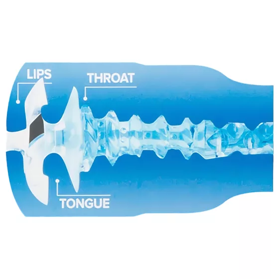 Fleshlight Turbo Thrust - élethű szívó maszturbátor (kék)
