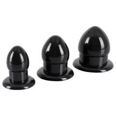   You2Toys - Stretching Plug Kit - anál plug szett - 3 db (fekete)
