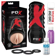   PDX Elite Air-Tight Pussy - manuális szívó műpunci (natúr)
