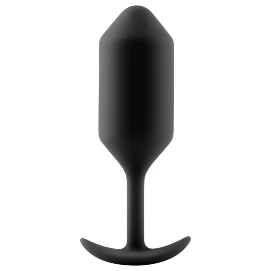 b-Vibe Snug Plug 3 - dupla golyós butt plug (180 g, fekete)