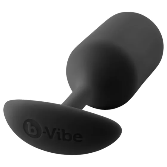 b-Vibe Snug Plug 3 - dupla golyós butt plug (180 g, fekete)