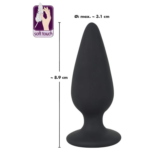 Black Velvets Heavy - 75g-os anál plug (fekete)