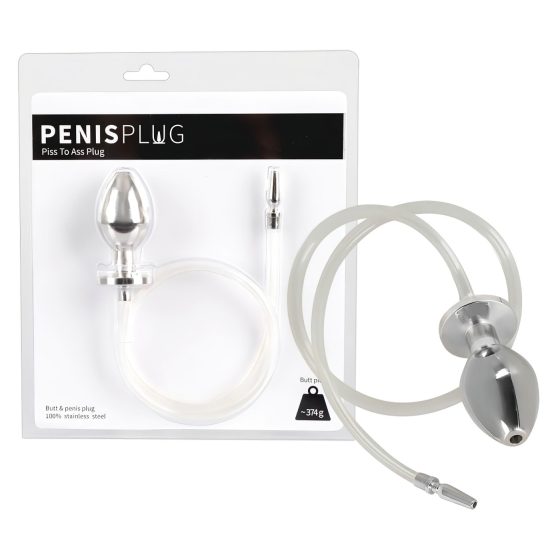 Piss to Ass Plug - üreges anál plug húgycső tágítóval