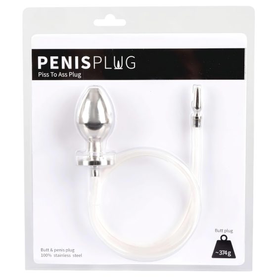 Piss to Ass Plug - üreges anál plug húgycső tágítóval