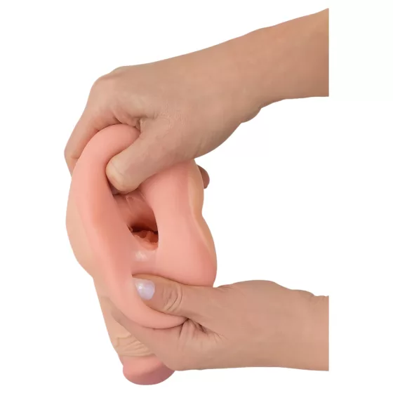 Nature Skin - 2in1 műpopsi maszturbátor és péniszköpeny (testszínű)