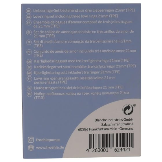 Fröhle LR002 (2,1cm) - orvosi péniszgyűrű szett (3db)