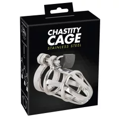   You2Toys Chastity Cage - fém péniszketrec lakattal, férfi erényöv