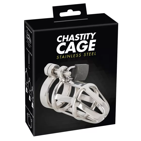You2Toys - Chastity Cage - fém pénisz ketrec, lakattal