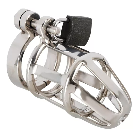 You2Toys - Chastity Cage - fém pénisz ketrec, lakattal