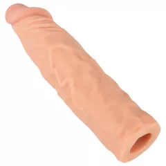   Nature Skin - hosszabbító, vastagító péniszköpeny (19,5cm)