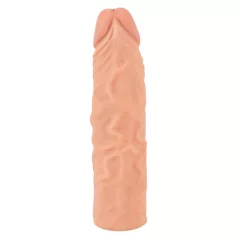   Nature Skin - hosszabbító, vastagító péniszköpeny (19,5cm)