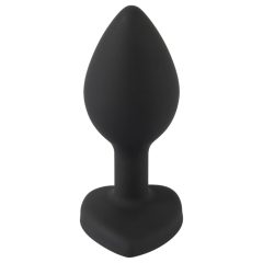 You2Toys Anal Plug - fehér köves anál plug (fekete)