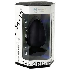 Silexd M - alakítható anál plug - 11cm (fekete)