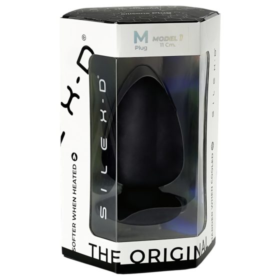 Silexd M - alakítható anál plug - 11cm (fekete)