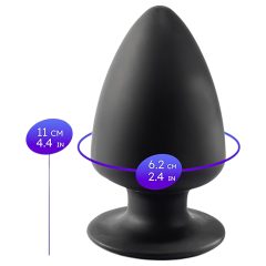 Silexd M - alakítható anál plug - 11cm (fekete)