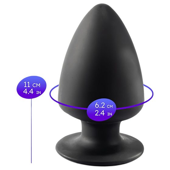 Silexd M - alakítható anál plug - 11cm (fekete)