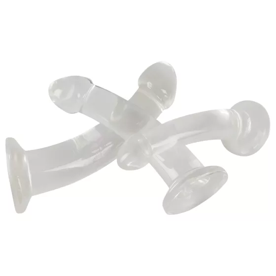 Crystal Clear - makkos anál dildó szett - 3 részes (átlátszó)