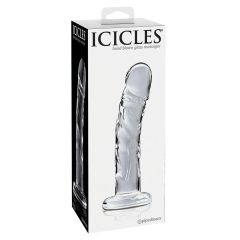 Icicles No. 62 - péniszes üveg dildó (átlátszó)