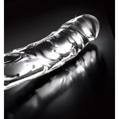 Icicles No. 62 - péniszes üveg dildó (átlátszó)