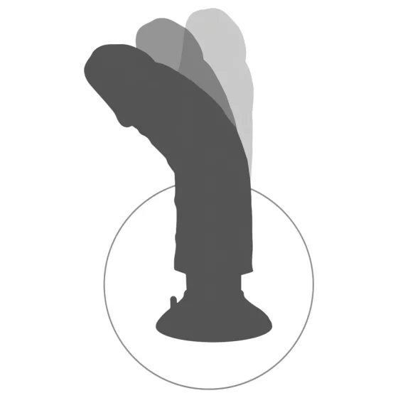 King Cock 9 - hajlítható, tapadókorongos vibrátor (26cm) - natúr