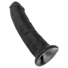 King Cock 9 - tapadótalpas dildó (fekete)