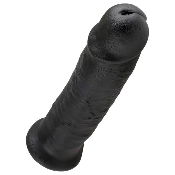 King Cock 10 - tapadókorongos dildó (25cm) - fekete