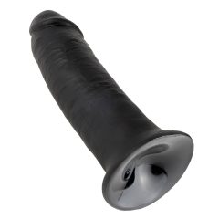 King Cock 10 - tapadókorongos dildó (25cm) - fekete